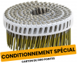 novi-clous 2100 Pointes rouleau 16° BARDAGE 2,3x50 Annelées Inox A2 Tête Bombée liaison PVC