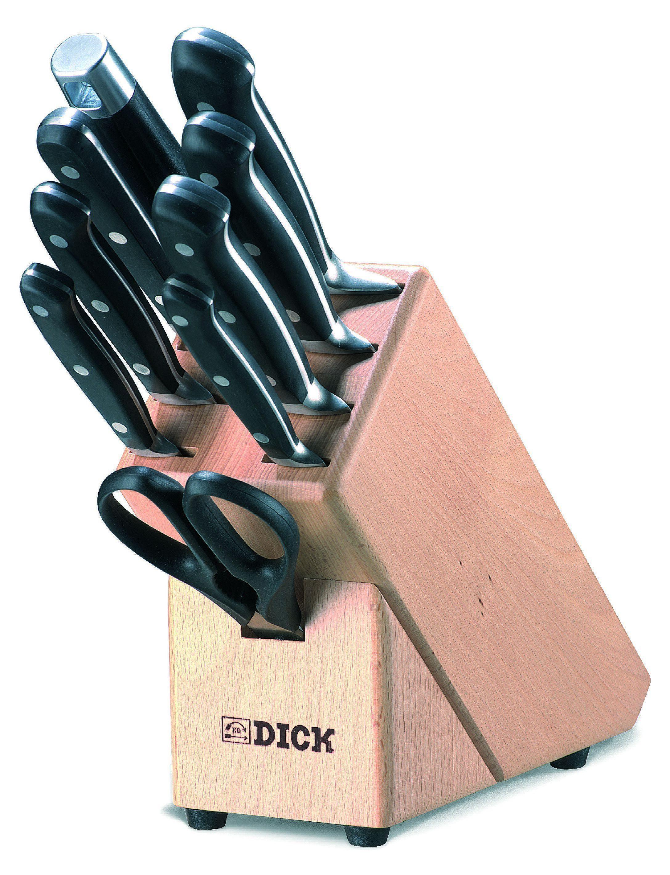 F. DICK Holzmesserblock Premier Plus 9-teilig Messerblock inkl. Kochmesser