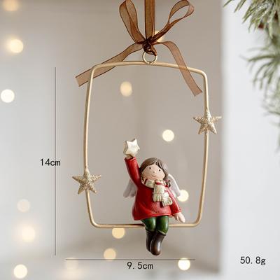 Top Demand Picks Three dimensional Christmas Tree Pendant, Retro Bell Resin Pendant, New Christmas Decoration, Holiday Decorative Gift redangel