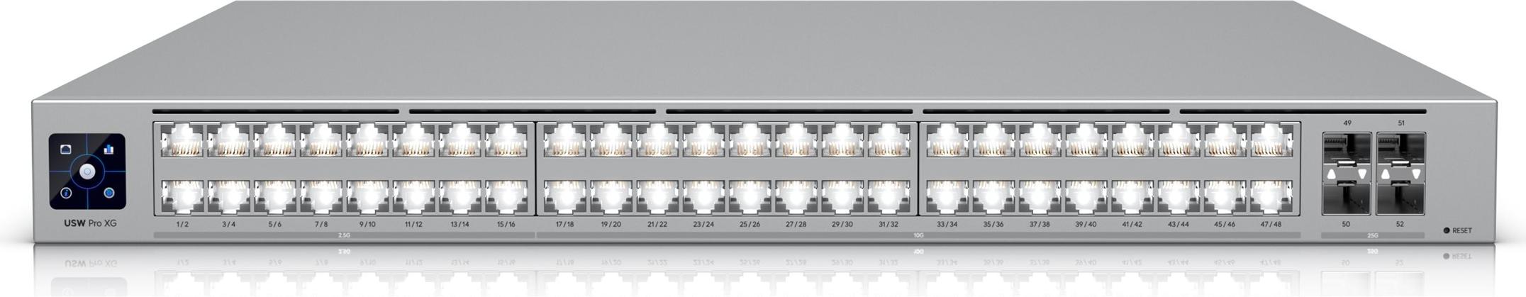Ubiquiti UniFi Pro XG 48, Managed, L2/L3, 10G Ethernet (100/1000/10000), Rack-Einbau, 1U