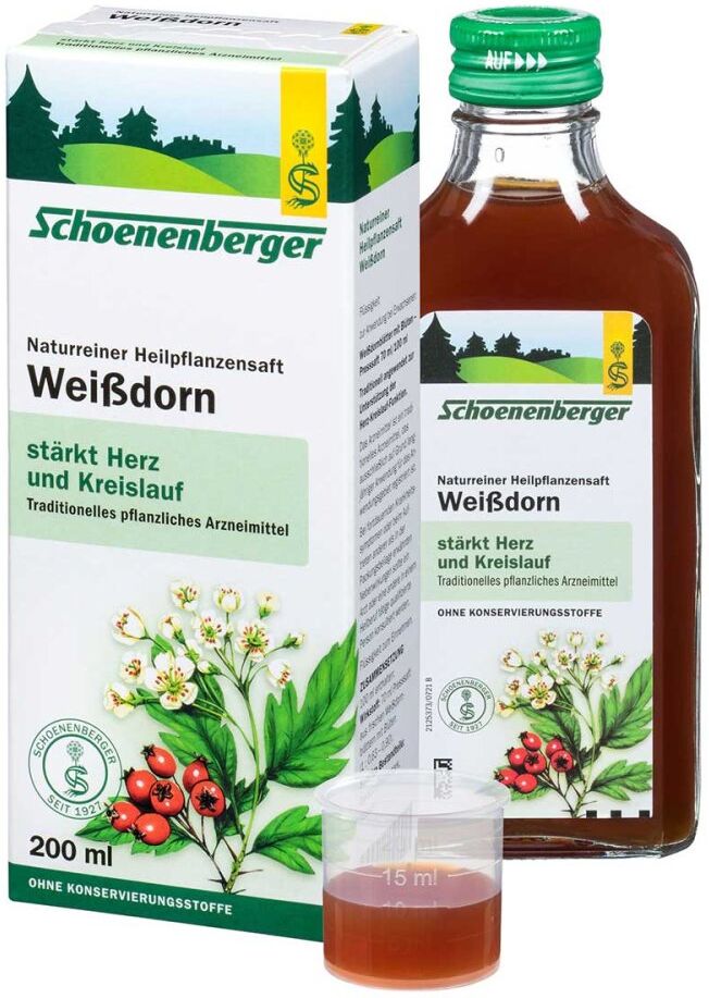 Schoenenberger Naturreiner Heilpflanzensaft Weißdorn 200ml