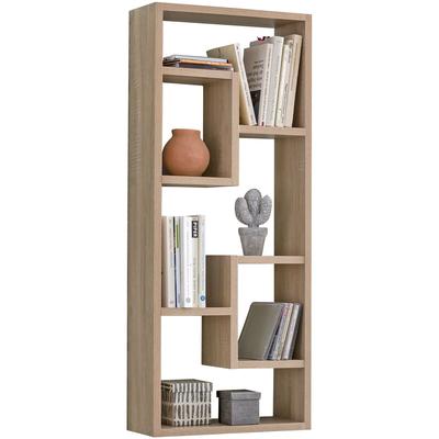 Wandregal `Itter`: Modernes Design, Vielseitige Verwendung, Spanplattenmaterial. Beige, 36x15x90 cm | Kadima Design