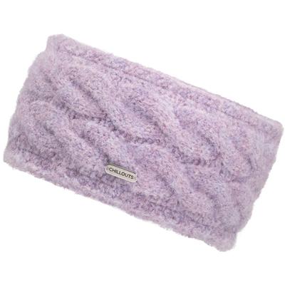 Stirnband CHILLOUTS "Iris Headband", Damen, lila, Feinstrick, Materialmix, unifarben, Mützen Stirnband, Breites, wärmendes Stirnband