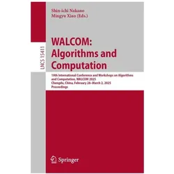 WALCOM: Algorithms and Computation, Fachbücher von Shin-ichi Nakano, Mingyu Xiao