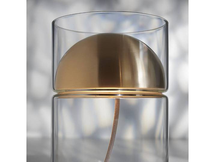 Oluce Designer Tischlampe Medusa, messing / gold, für Wohn- / Esszimmer, Glas, Design, Tischlampe