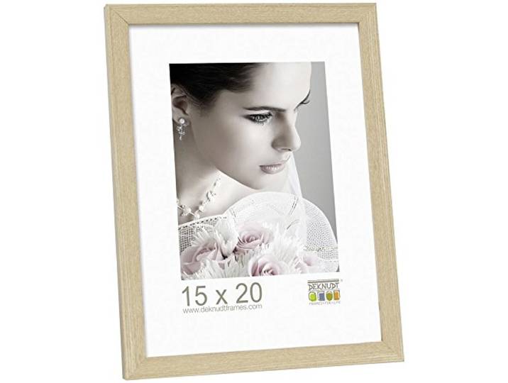 Deknudt Frames Cadre Couleur Chêne Photo 15x20cm S44CH1 en bois MDF - couleur bois clair - pour photos\, posters ou affiches - à poser ou à accrocher