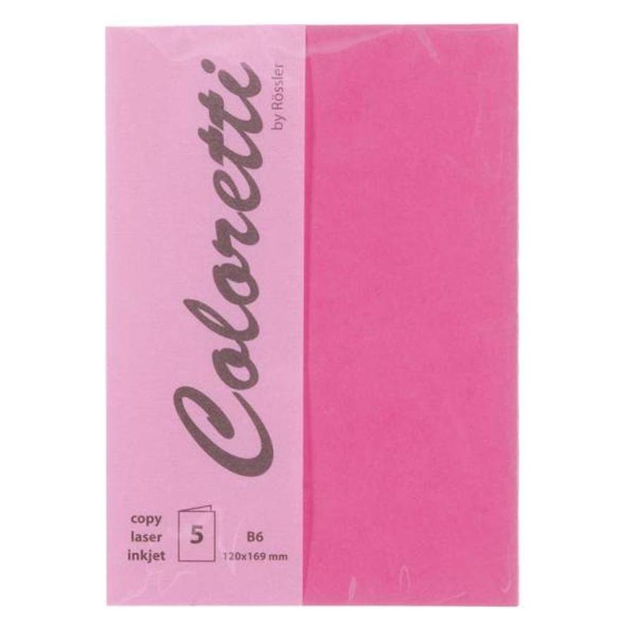 Rössler Coloretti Karten B6 Pink im 5er Pack zum Selbstgestalten (5 Stk.) (220719554)