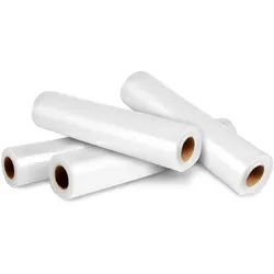 Champion Plastikfolie 20 x 300 cm 4 Rollen, Lebensmittelverpackung, Transparent