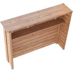 Karibu Garten-Bartisch-und-Theke - 165x39,5x124cm - naturfarben -