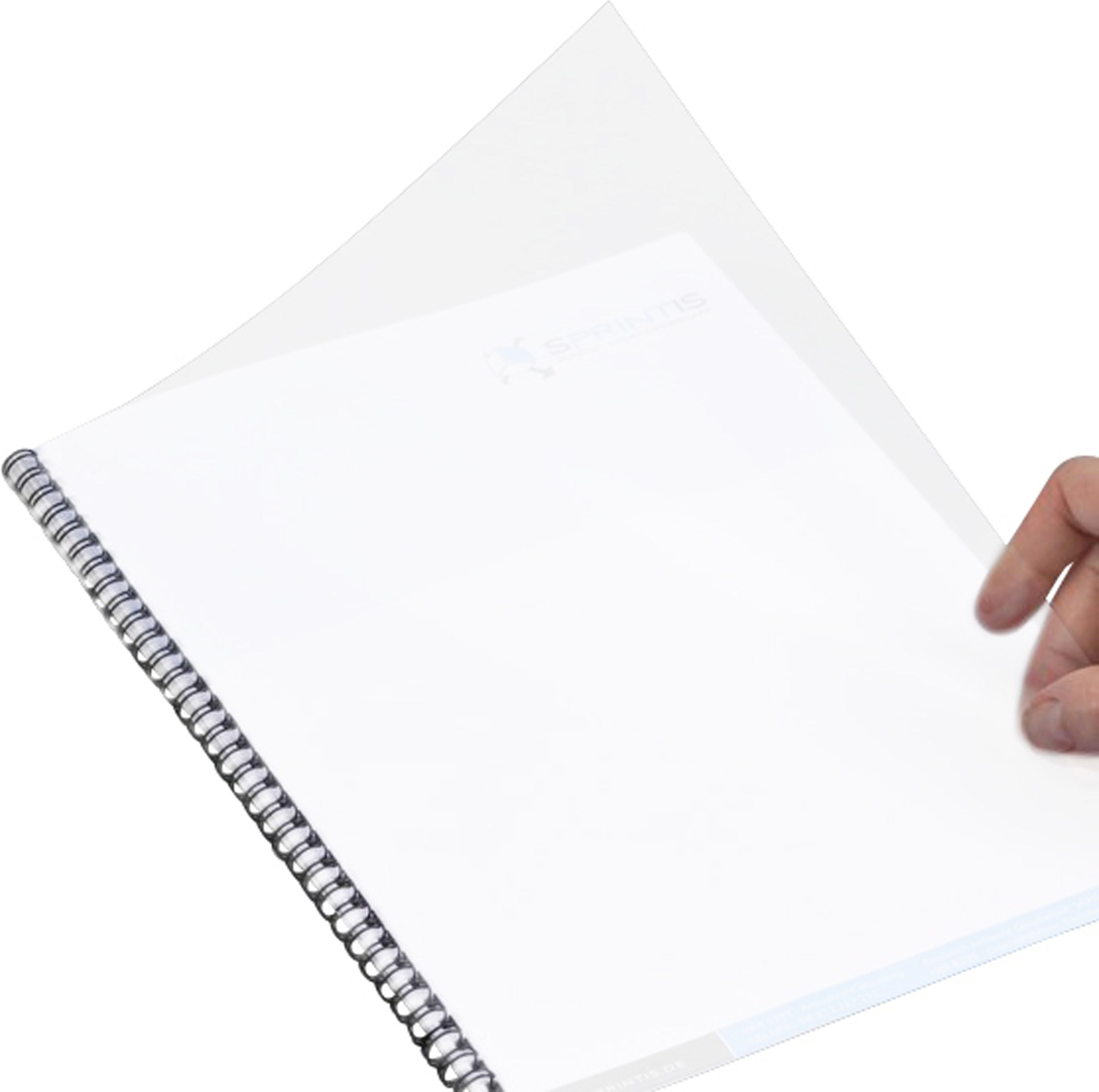 SPRINTIS 100 Unità - Copertine A4 PP   200 µm   antiriflesso, trasparente