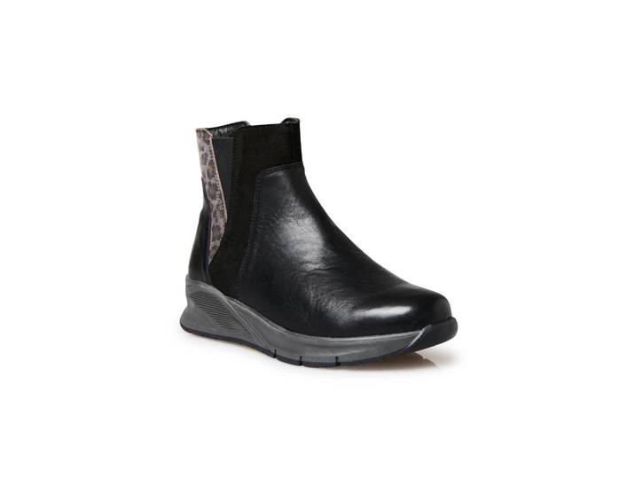 Boots compensées cuir largeur large - Blancheporte