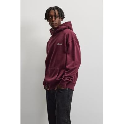 Kapuzensweatshirt PEGADOR "Carloforte Oversized Hoodie", Herren, Gr. L, washed dunkelrot, Sweatware, Obermaterial: 80% Baumwolle, 20% Polyester, bedruckt, oversize normal, Rundhals, Rippbündchen, Sweatshirts, Baumwollmischung, oversize