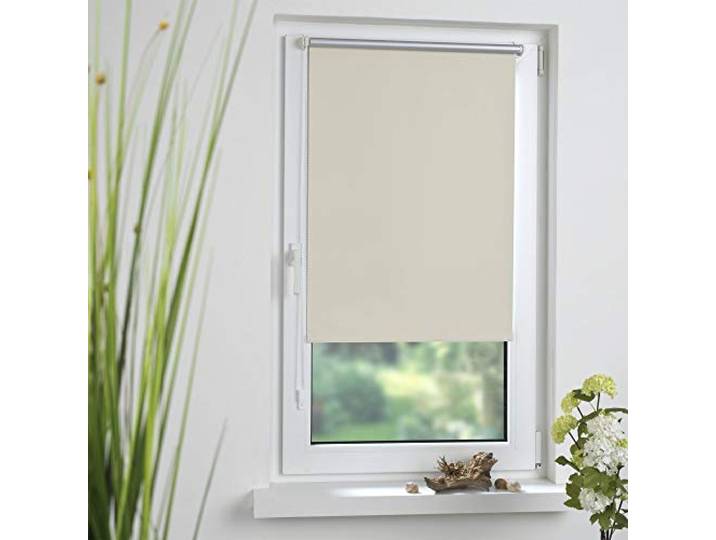 Liedeco Klemmfix-Thermo-Rollo Verdunklung, Creme inkl. Klemmträger 45X150 cm