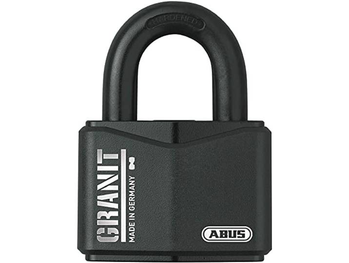 ABUS Vorhängeschloss Granit 37RK/70 - Sicherheitslevel 10, Außeneinsatz Schlosskörper & Bügel aus Edelstahl, 62 mm breit - ABUS-Plus Scheibenzylinder mit austauschbarem Zylinder & Sicherungskarte