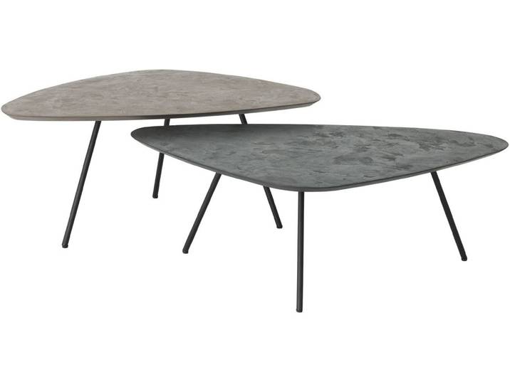 DTP Couchtisch Pelectro 2er Set aus Mortex, Pepper