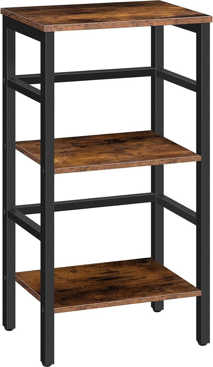 Trankielo Multifunctioneel Opbergrek Industrieel Design 3-laags Rustiek Bruin