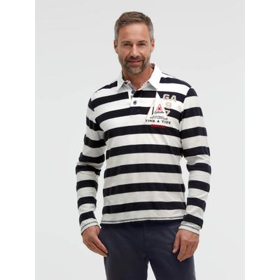 Poloshirt GAASTRA, Herren, Gr. S, schwarz-weiß (weiß), Piqué, Material: 100% Baumwolle, regular fit normal, hoch geschlossener Ausschnitt, eingesetzt gerader Abschluss, Shirts, mit Seitenschlitze