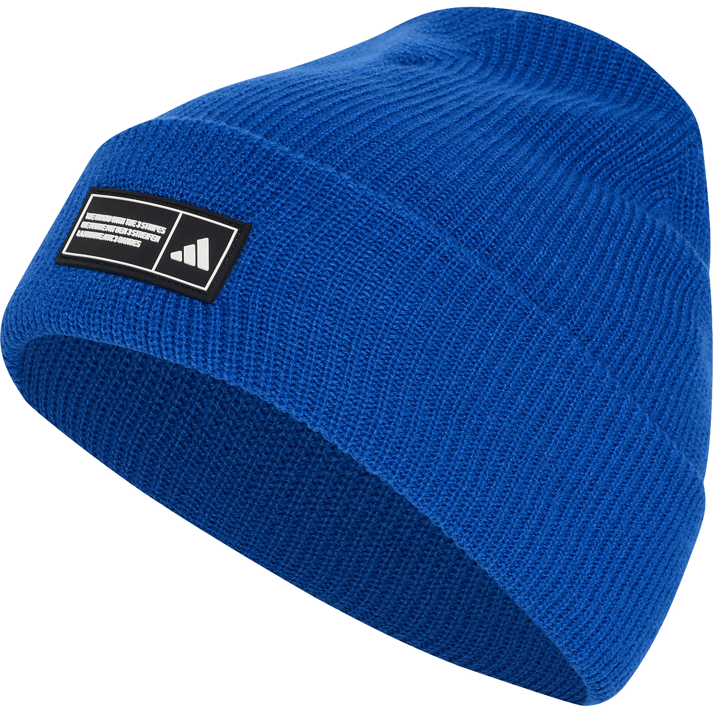 adidas Essentials Label Cuffed Mützen & Beanies blau Größe 58CM Lifestyle | Laufen Schnell trocknend