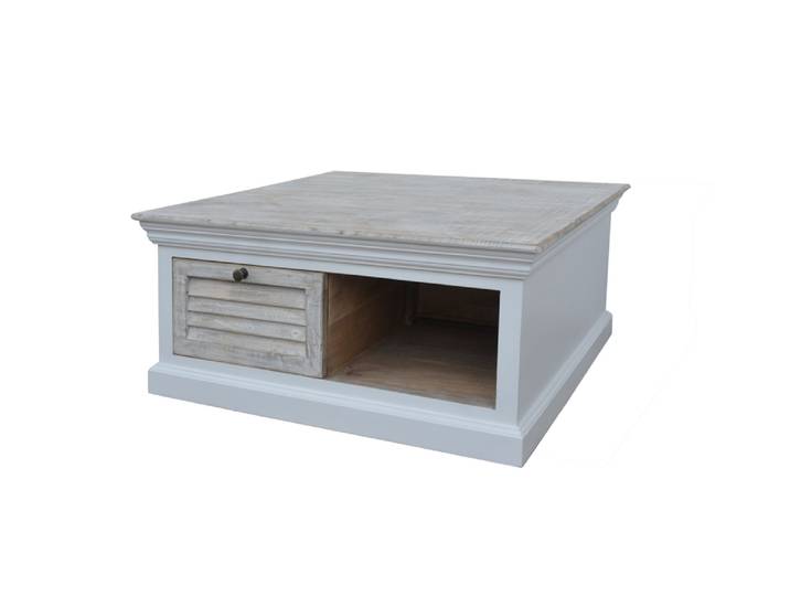 LC Home Hampton Couchtisch aus Mangoholz mit Schublade
