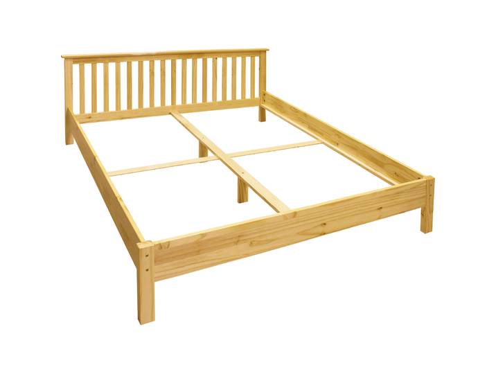 Bett Yani Braun Kiefer Massivholz 180 x 200 cm - Bett