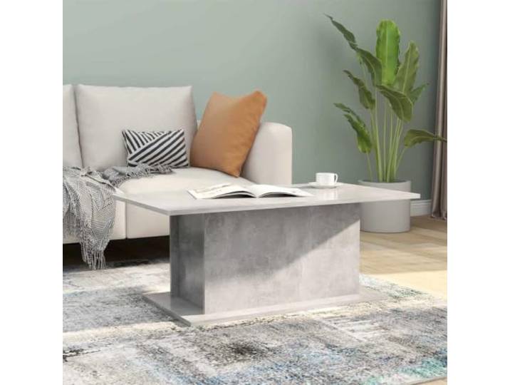 HEFZGDB Couchtisch Betongrau 102x55,5x40 cm Holzwerkstoff Robuster Beistelltisch mit Stil und Funktionalität für Ihren Wohnraum