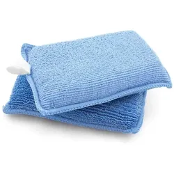Putzschwamm DUO-Schwamm blau 14 x 9 cm sanfte Reinigung ohne Kratzer
