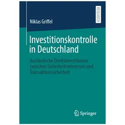 Investitionskontrolle in Deutschland, Fachbücher von Niklas Griffel