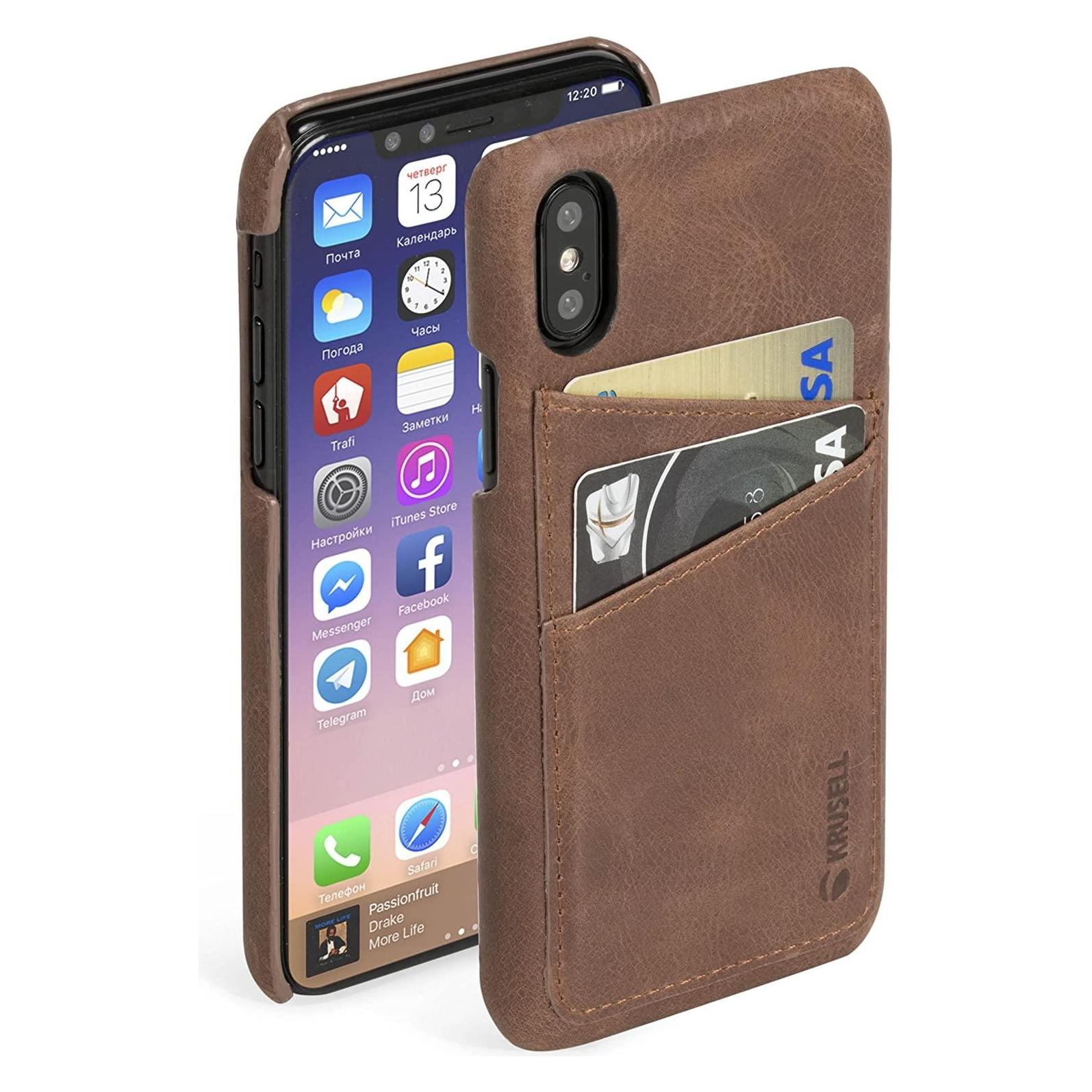 Krusell Sunne 2 - Cover - Apple - iPhone X - Brown (Apple iPhone X) (61104)