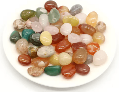 Inspire Picks Natural Rain Flower Stone Beads Colorful Crystal Pebbles For Aquarium & Decor (1216mm) 20 30mm 100g cobblestone