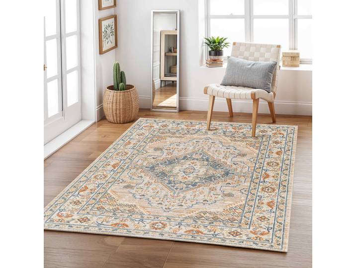 Teppich LIVABLISS ZURICH , beige (mehrfarbig), B:200cm H:5,1mm L:275cm, Polyester, Teppiche, Teppich