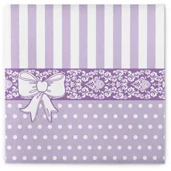Sovie HOME Serviette Bine in Lila aus Linclass® Airlaid 40 x 40 cm, 12 Stück - Ornamente