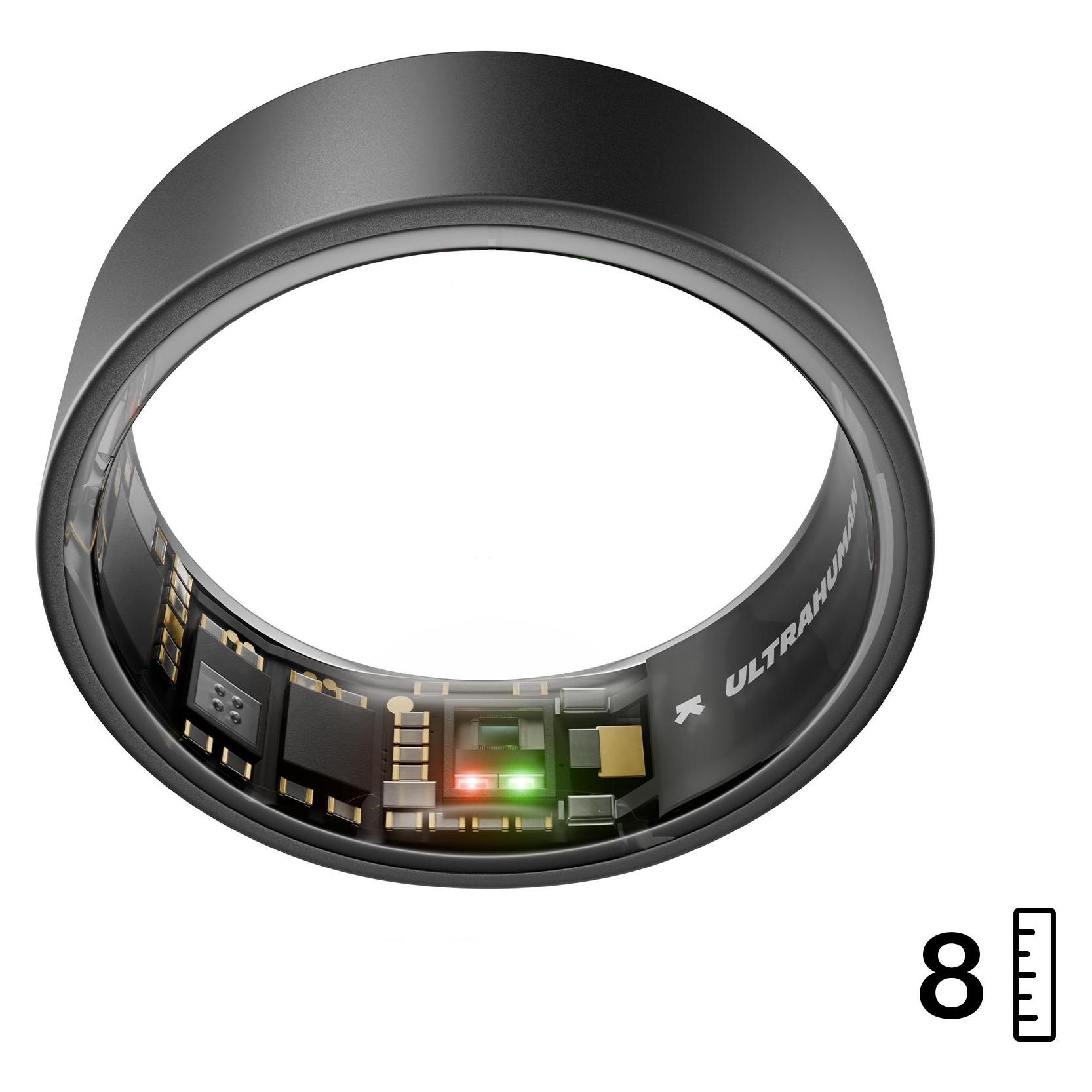 Ultrahuman Ring AIR Matte Grey - Size 8 (8, Matte Grey) (UHRA-MG-08-EUL7)