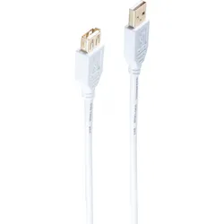 SHVP BS77125-W - USB 2.0 Kabel, A Stecker auf Buchse, 5 m
