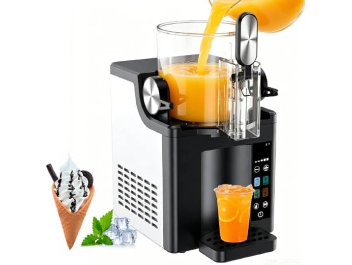 Softeismaschine 1,5 l, Slush-Eis-Maschine mit 5 voreingestellten Programmen und LED-Anzeige