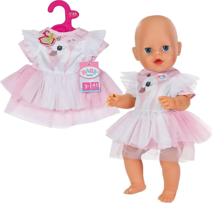 Zapf Baby born Kleid Schwan 43cm