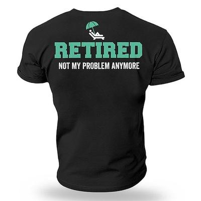 Herren lustiges Rentner-Grafik-T-Shirt - 'Nicht mehr mein Problem' Kurzarm Lebensstil