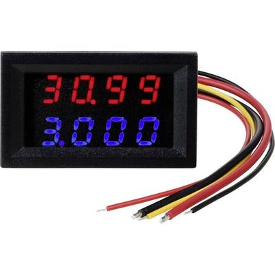 TRU COMPONENTS TC-AMVL4D-RED/BLUE Digitales Einbaumessgerät