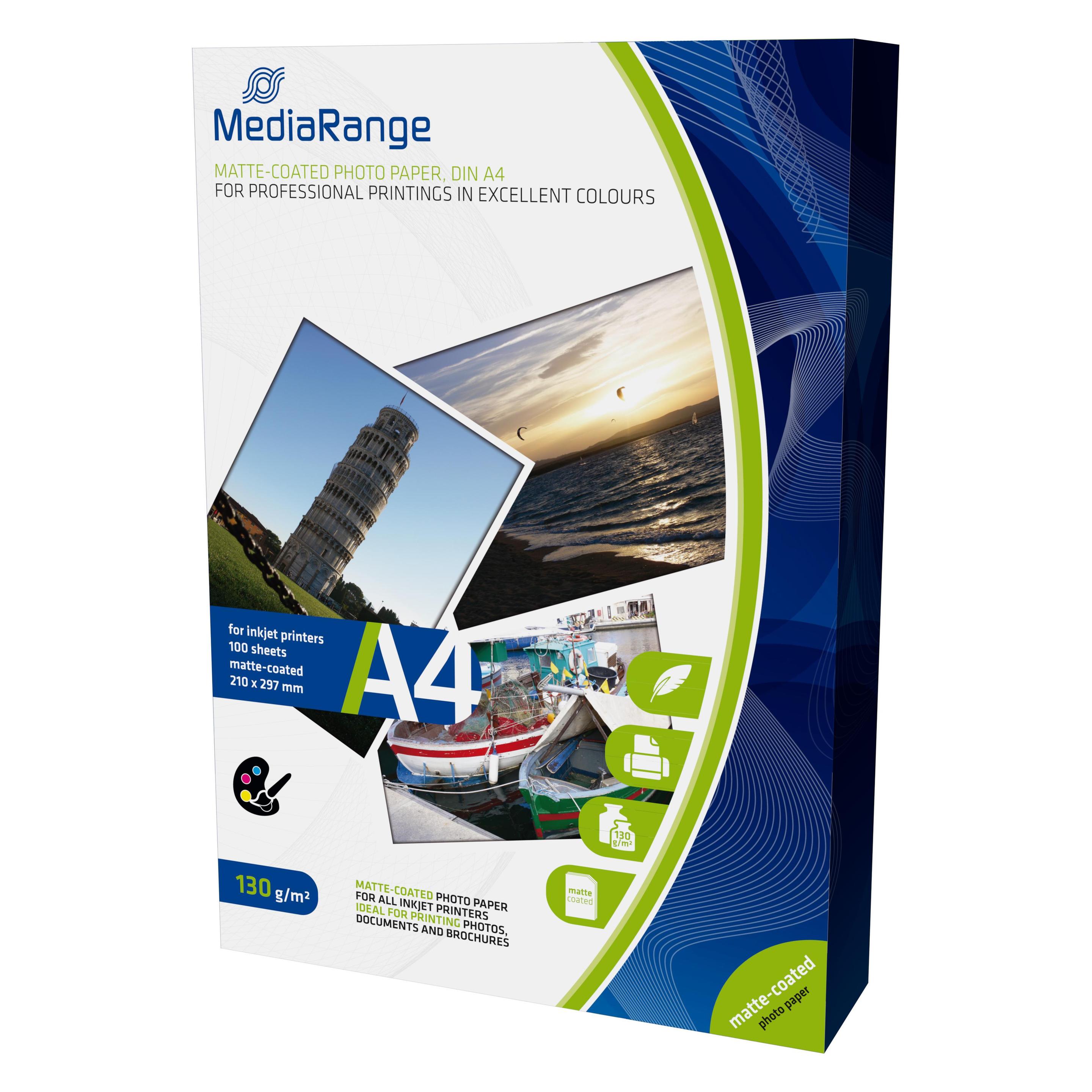 MediaRange Fotopapier (130 g/m², A4, 100 Stk.) (MRINK101)