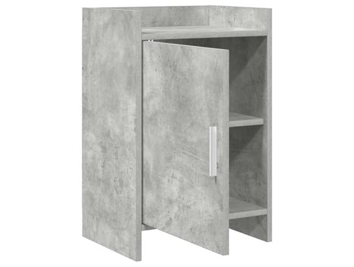 KTHLBRH Nachttische 2 Stück grau Beton 40 x 30 x 60 cm Technisches Holz, Schublade mit Metallgriff, 2 Einlegeböden, einfache Montage