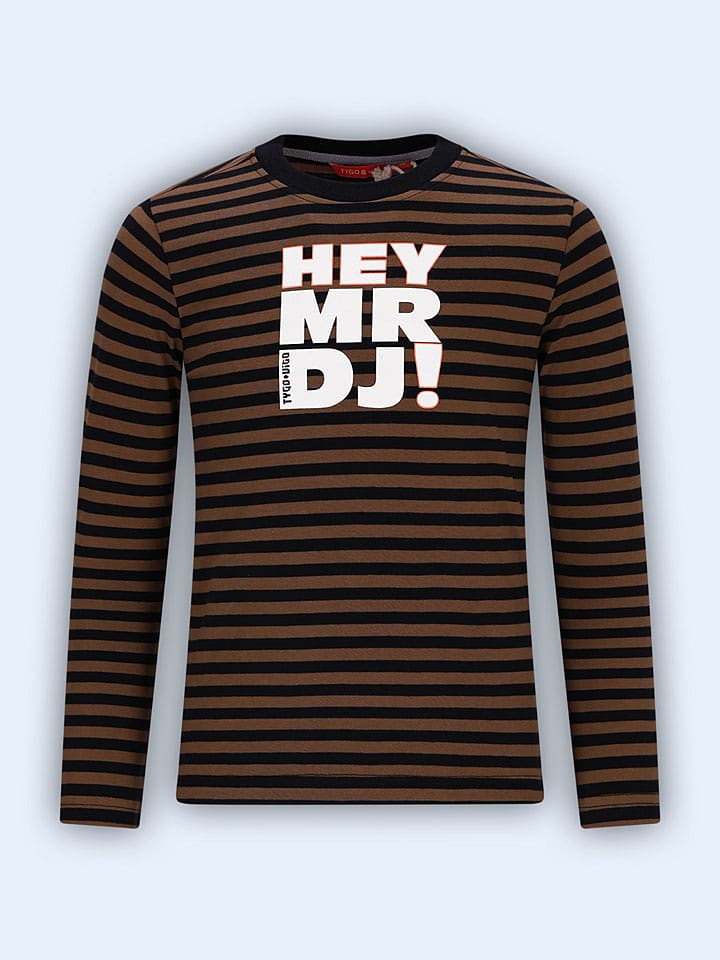 Tygo & Vito Longsleeve "Melle" in Braun/ Schwarz - 122/128