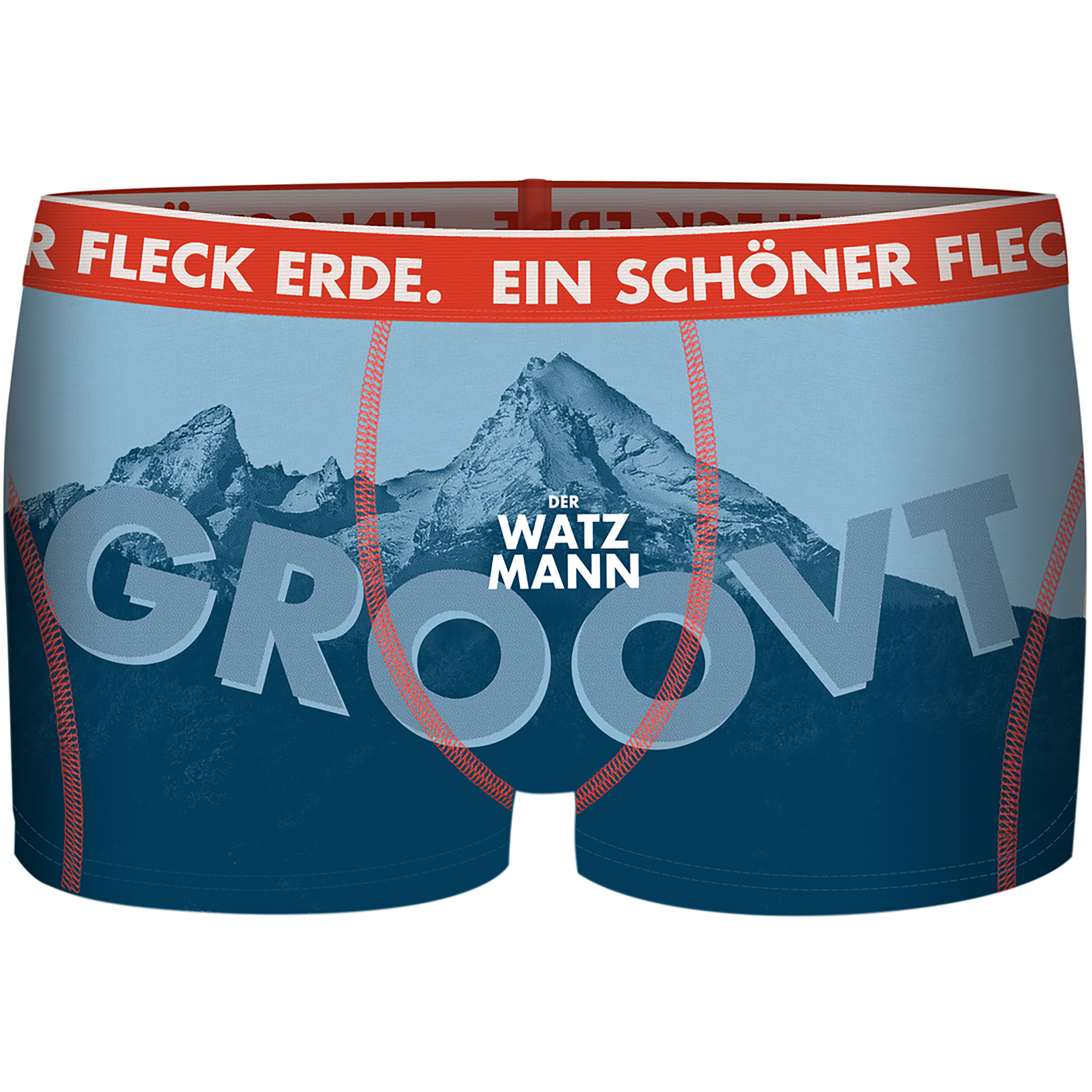 Ein schöner Fleck Erde Der Watzmann Groovt Boxer Herren Kurze Unterhose blau Größe S Lifestyle Hautfreundlich
