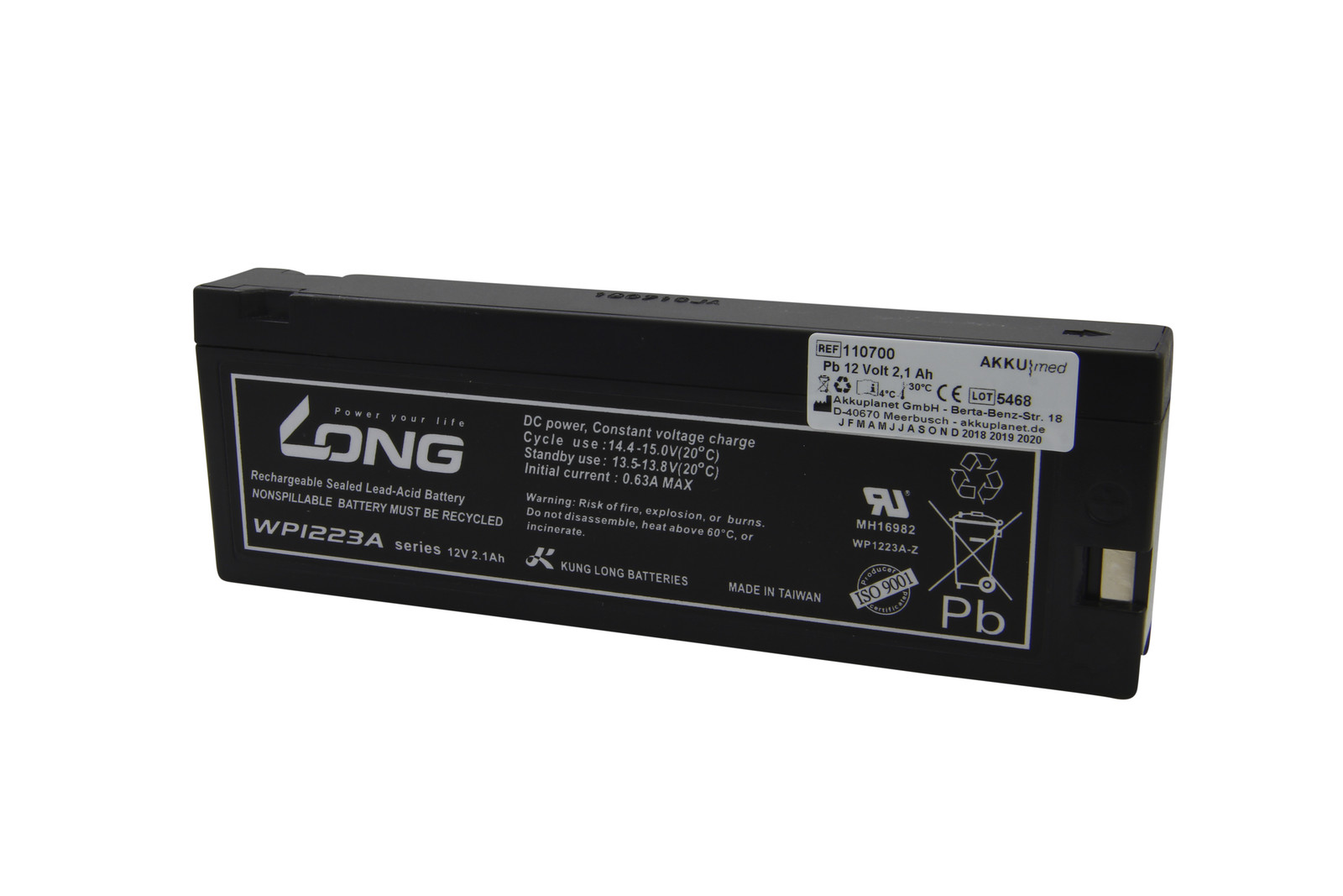 Kung Long Loodaccu geschikt voor de RadioMeter Monitor Tosca TCM4