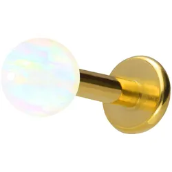 Titan Labret mit Innengewinde SYNTHETISCHER OPAL