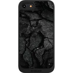 Nivocase Handyhülle für Apple iPhone 8 Hülle NIVOpure Case Schwarz Beton Stein schwarz (Apple iPhone 8), Smartphone Hülle, Schwarz
