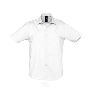 Men´s Stretch-Shirt Broadway Short Sleeve | SOLO INVEST FRANCE SAS | White | XXL