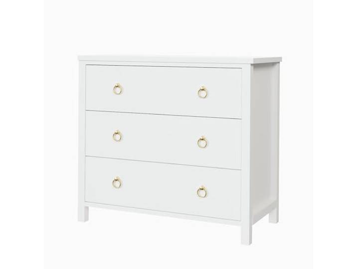 Crevyteg Kommode Mit 3 Schubladen, Weiß, Stauraum Schrank, Moderner Beistelltisch Für Schlafzimmer, Wohnzimmer, Flur Und Homeoffice, 80x40x74cm