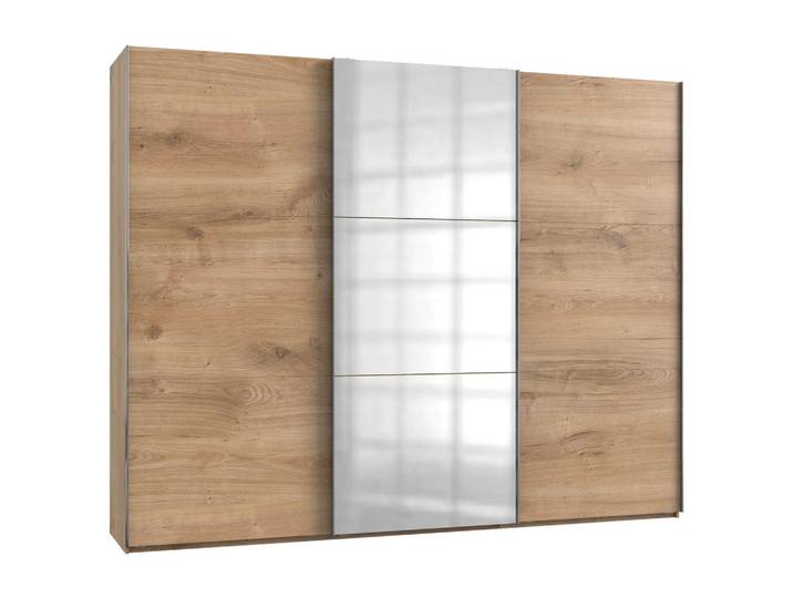 Schwebetürenschrank, Braun, 300x236x65 cm, Holzwerkstoff, 6 Fächer, Modern, MID.YOU
