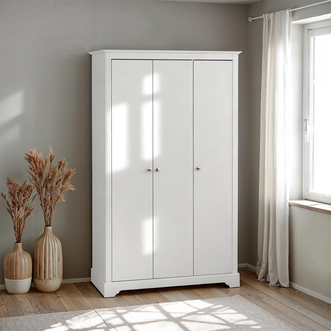 Lark Manor Clarita 3 Door Wardrobe Satin 188cm H X 112.5cm W X 54cm D