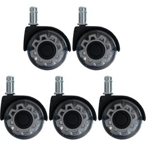 AMSTYLE Stuhlrollen SPM1.977, 5 Stück, Universalrollen, ungebremst, Stift-Ø 11 mm
