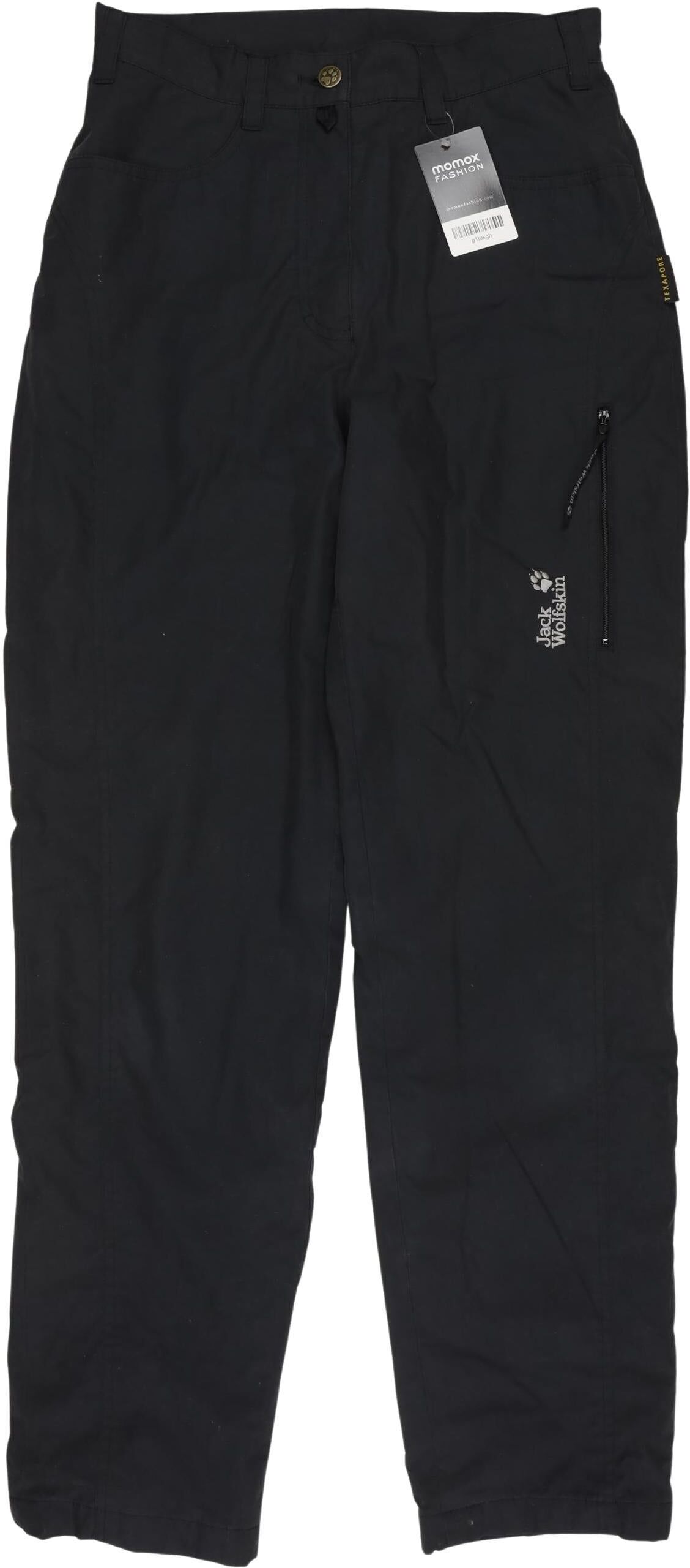 Jack Wolfskin Damen Stoffhose, Schwarz, Gr. W26, Baumwolle / Synthetik / Tex / Membran - Second Hand
